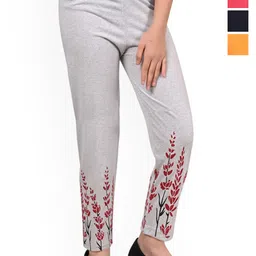 BAESD Girls Pack Of 4 Printed Cotton Lounge Pants-picture-11