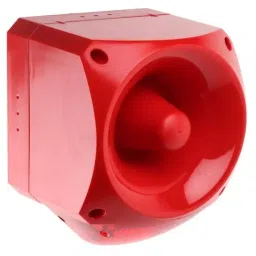 Klaxon Nexus 110 Series Red Sounder Beacon, 24 - 48 V AC, IP66, Base Mount, 116dB at 1 Metre, PNC-0062-picture-0