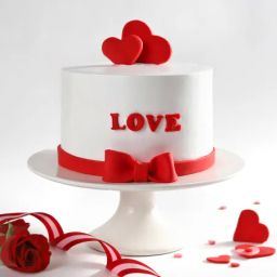 Hearts and Love Cake For Couple (1 Kg)-picture-36