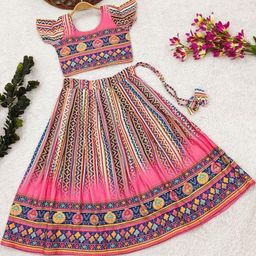 Shoryam Fashion Girls Viscose Rayon Ready to Wear Lehenga Choli-image-108