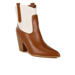 London Rag Women Colourblocked Block Heel Cowboy Boots-image-20