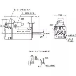Omron AC Servo Motor 100 W 3000 RPM, R88M-K10030L-32