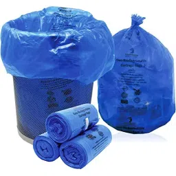 Prakrutik Blue Color Medium 19x22 Inche Size Oxo Biodegradable Garbage Bag, 90 Bags-image-4