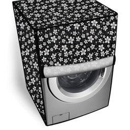The Furnishing Tree Black Printed Washing Machine Cover-picture-31
