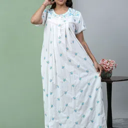 9shines Label Embroidered Maxi Nightdress-picture-28