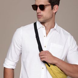 WROGN Slim Fit Solid Casual Shirt-image-33