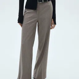 MANGO Women Herringbone Formal Trousers-image-75