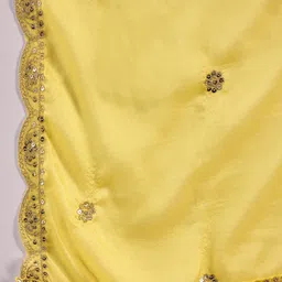 SHADOW & SAINING Women Embroidered Regular Beads and Stones Kurta with Pyjamas & With Dupatta image 2