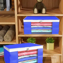 Kuber Industries Blue Set of 6 Regular Drawer Organiser Organisers-56