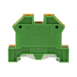 RS PRO Earth Terminal Block Green & Yellow Single-Level Screw Termination, 8725621-40