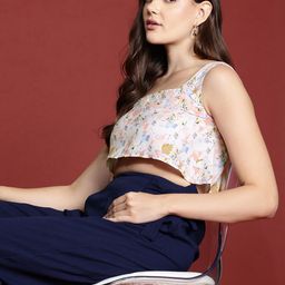 all about you Shoulder Straps Floral Print Crop Top-image-13
