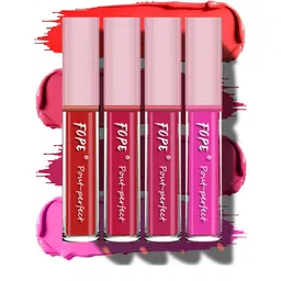 FOPE Pout Perfect Set Of 4 Long Lasting Matte Liquid Lipstick - 4ml Each 04- 08- 11- 12-85