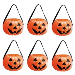 Kaku Fancy Dresses Pack Of 6 Halloween Theme Small Pumpkin Baskets - Orange-16