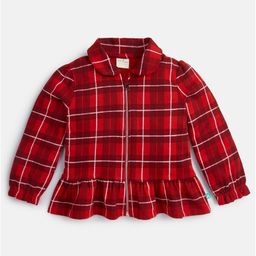 JusCubs Cotton Full Sleeves Checked Frock Style Jacket - Red-picture-35