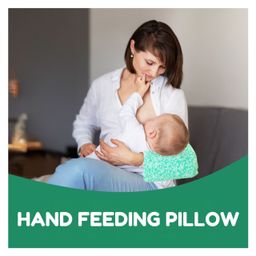 Zikku Baby Feeding Hand Pillow- Green Print-image-3