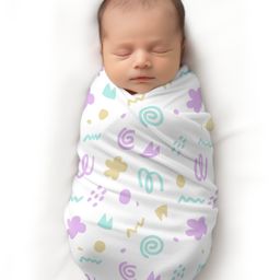 Carerio's Baby Wrapper Ultra-Soft, Breathable & Stretchy Baby Wrap for Newborns & Infants - Happy Hues Design Printed-picture-9