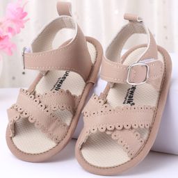 Cute Walk by Babyhug Designed Solid Booties with Velcro Closure - Beige-picture-49