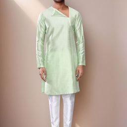 Arihant Rai Sinha Men Regular Pure Silk Kurta with Trousers-image-32