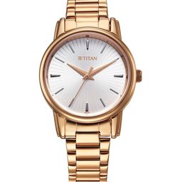 Titan Women Brass Dial & Stainless Steel Bracelet Style Straps Analogue Watch 2760WM01-image-94
