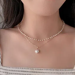 Arzonai Gold-Toned Stainless Steel Necklace-picture-35
