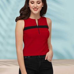 DressBerry Striped Scuba Tank Sleeveless Crop Top-image-34
