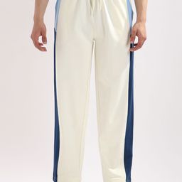 NOBERO Men Straight Fit Side Stripe Bluebeam Cotton Track Pants-image-58
