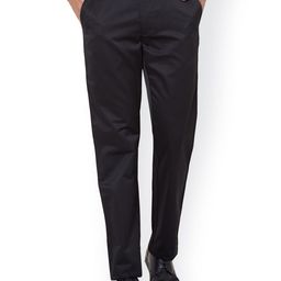 Peter England Men Grey Solid Formal Trousers-image-31