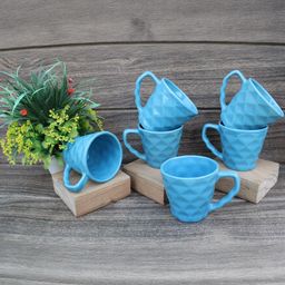 laghima jadon Blue Solid Ceramic Glossy Cups Set of Cups and Mugs-40