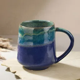 Fabindia Blue & Green Solid Ceramic Glossy Mugs Set of Cups and Mugs-30