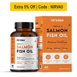 Nirvasa Omega 3 Salmon Fish Oil,  60 softgels -16