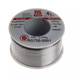 RS PRO Wire, 1.27mm Lead solder, 183°C Melting Point, 7568881-27