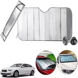 Auto Pearl F43 Dashboard Sun Shade Cover with Suction Cup for BMW 5 Series (Silver)-29