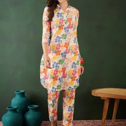 Sangria Printed Straight Kurta With Trouser-picture-12