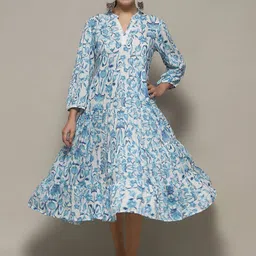 Biba Floral Print A-Line Midi Dress-image-57