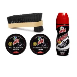 JEEBU 250 g Brown/Black Shoe Polish & Double Sided Brush Pack of 4-image-66