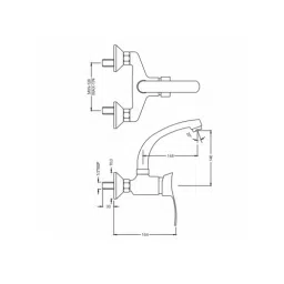 PLUMBER WAVE Single Lever Sink Mixer with Swivel Spout Top Outlet, WAV-3106 image 2