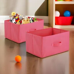 Aura Pink Set of 2 Foldable & Multipurpose Wardrobe Storage Box 26 Litre Drawer Organiser-97
