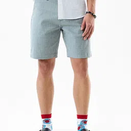 Snitch Men Textured Casual Shorts-image-86