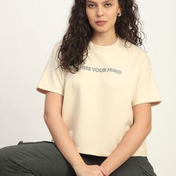R&B Women Typography Printed Boxy Top-picture-9