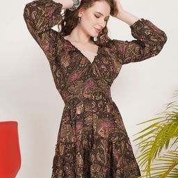 Boholyfe Women Iria Cocoa Blush Mini Dress-image-53