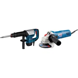 Bosch 1025 W 6.8 J 2750 RPM Demolition Hammer & Angle Grinder Combo GSH 500/GWS 750-100-20