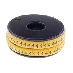 RS PRO Slide On Cable Markers Black on Yellow 3.5-7 mm, 8121085-image-49