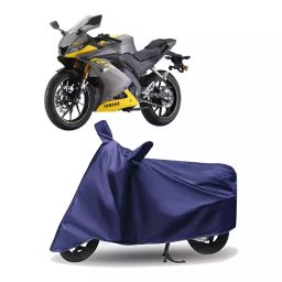 Auto Pearl Polyester Two Wheeler Cover for Yamaha YZF R15 V3 BS6,(Navy Blue)-image-74