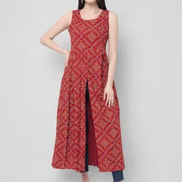 NYPA Women Bandhani Printed Thread Work Kurta-image-38