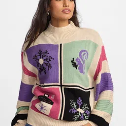 The Souled Store Women Floral Printed Pullover-47