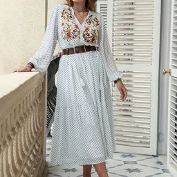 JC Mode Women Printed A-Line Midi Dress-image-11