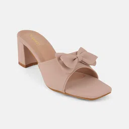 Rubeezz Women Open Toe Block Heel Sandals with Bows-picture-11