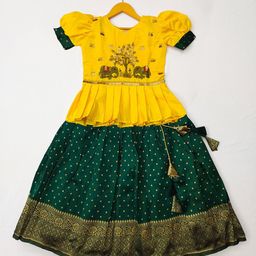 UFB Girls Embroidered Sequinned Ready to Wear Lehenga &-picture-19