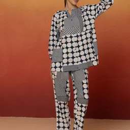 Bannos Swagger Printed Pure Cotton Round Neck Top & TrousersCo-OrdsSet-image-84