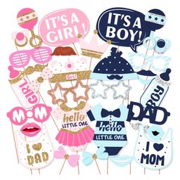Wobbox Baby Shower Props Baby Shower Party Decorations Items Black Pink -Pack Of 30-image-77